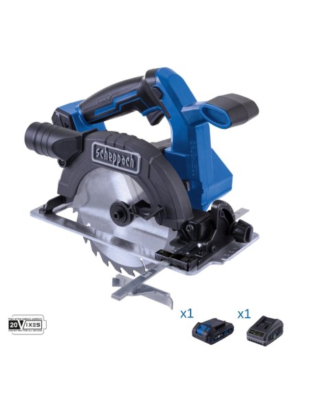 Sega circolare 20v batteria 2.0Ah e caricabatteria ixes Scheppach bc-hcs165-x Sega circolare 20v batteria 2.0Ah e caricabatteria ixes Scheppach bc-hcs165-x