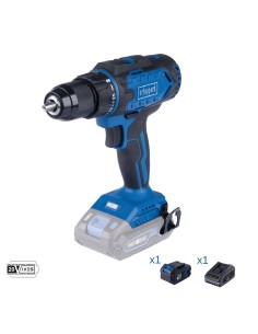 Trapano avvitatore 20v batteria 4.0Ah e caricabatteria ixes Scheppach c-dd45-x