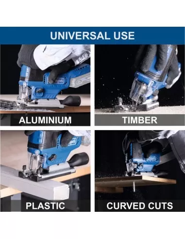 Seghetto brushless 20v batteria 2.0Ah e caricabatteria ixes Scheppach bc-js254-x