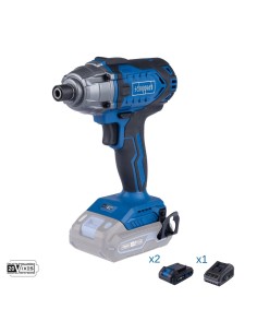 Avvitatore impulsi 20v 2 batterie 2.0Ah caricabatteria ixes Scheppach c-id180-x