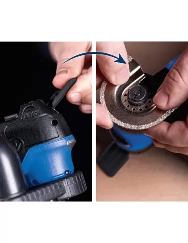 Utensile multifunzione 20v batteria 2.0Ah caricabatteria ixes Scheppach c-mt40-x