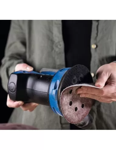 6 - Levigatrice orbitale 20v batteria 2.0Ah caricabatteria ixes Scheppach c-obs125-x