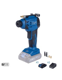 Compressore portatile 20v batteria 2.0Ah caricabatteria ixes Scheppach c-ac20-x