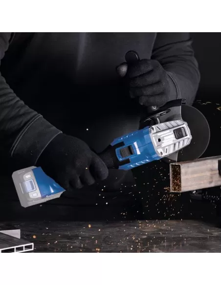 Smerigliatrice 20v batteria 2.0Ah + caricabatteria ixes Scheppach c-ag125-x