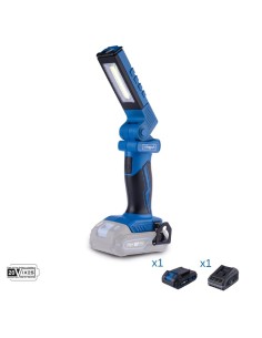 Lampada lavoro led 20v batteria 2.0Ah + caricabatteria ixes Scheppach c-wl20-x