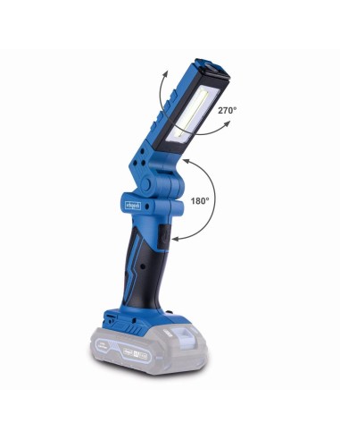 Lampada lavoro led 20v batteria 2.0Ah + caricabatteria ixes Scheppach c-wl20-x