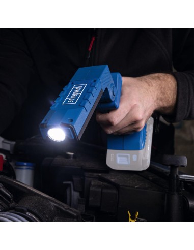 Lampada lavoro led 20v batteria 2.0Ah + caricabatteria ixes Scheppach c-wl20-x