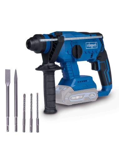 Set 3 elettroutensili Scheppach serie 20v ixes con 3 batterie e caricabatteria