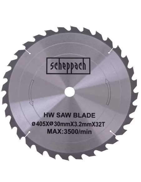 1 - Lama circolare legno 405x30x3,2mm 32t Scheppach