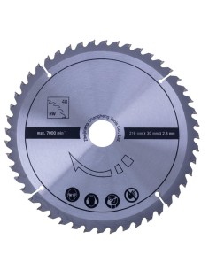Lama circolare 216 mm 48t per legno per troncatrice Scheppach hm216