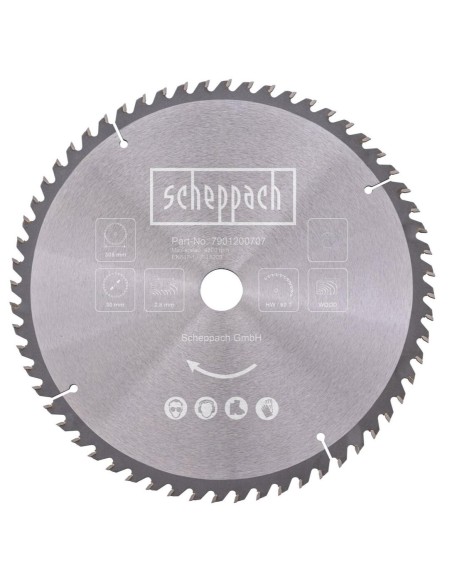 Lama circolare 305 mm 60t per legno per troncatrice Scheppach hm305sl