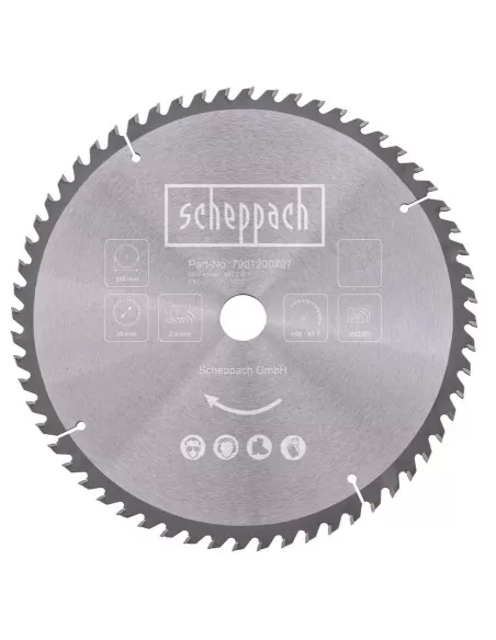 1 - Lama circolare 305 mm 60t per legno per troncatrice Scheppach hm305sl