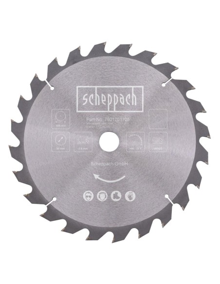 Lama circolare 305 mm 24t per legno per troncatrice Scheppach hm305