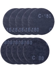 Kit 10 dischi abrasivi in rete 150mm 80-180 gr per levigatrici da muro Scheppach