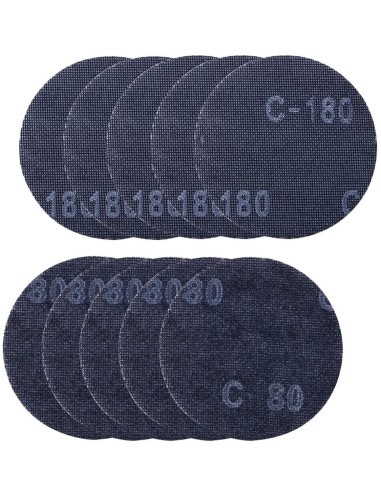 Kit 10 dischi abrasivi in rete 150mm 80-180 gr per levigatrici da muro Scheppach