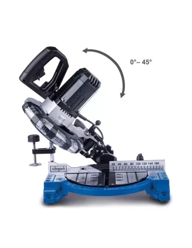 2 - Troncatrice radiale per legno 1500W sega da 210mm Scheppach hm210l