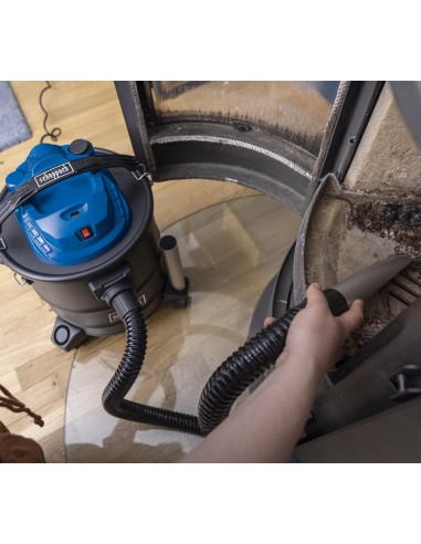 Bidone aspiracenere con soffiatore 20l 1300W per stufa e camino scheppach avc25