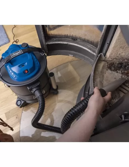 4 - Bidone aspiracenere con soffiatore 20l 1300W per stufa e camino scheppach avc25