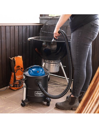 Bidone aspiracenere con soffiatore 20l 1300W per stufa e camino scheppach avc25