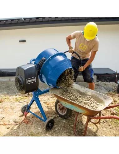 Betoniera elettrica 125lt 550w Scheppach mix125 per malta calcestruzzo e cemento