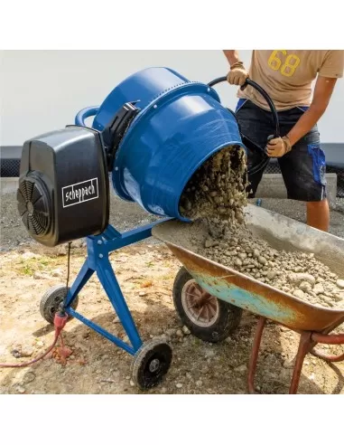 Betoniera elettrica 125lt 550w Scheppach mix125 per malta calcestruzzo e cemento
