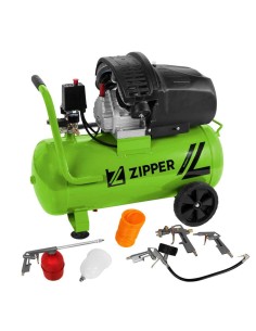 Compressore aria lubrificato 50lt bicilindrico accessori Zipper zi-com50-2v510e