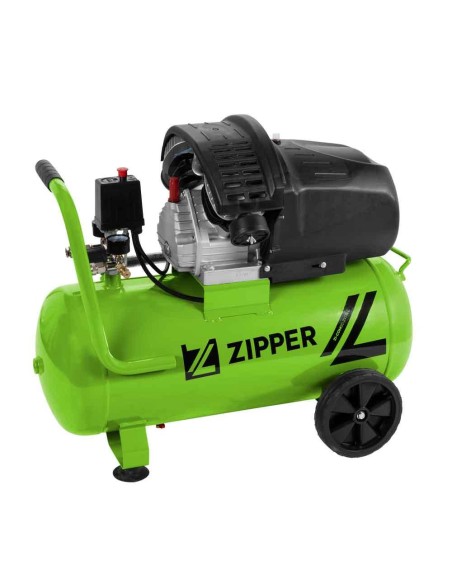Compressore aria lubrificato 50lt bicilindrico accessori Zipper zi-com50-2v510e