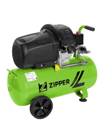Compressore aria lubrificato 50lt bicilindrico accessori Zipper zi-com50-2v510e