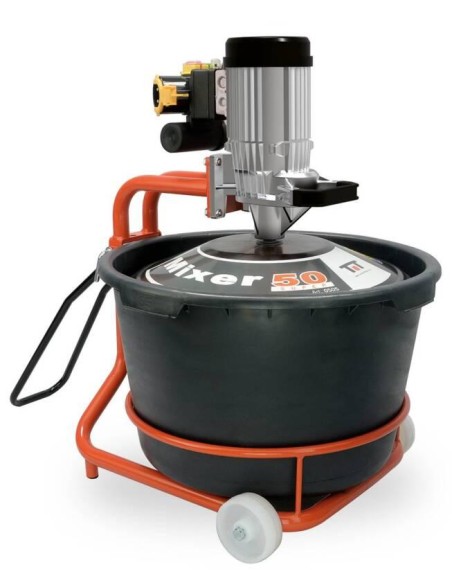 Miscelatore colla malta con frusta e secchio 230v 65lt Battipav mixer 50 super