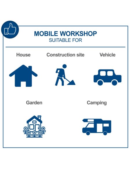 Valigetta portautensili 97 pezzi Scheppach wzk120