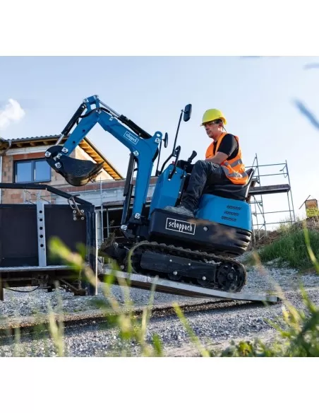 Mini escavatore 306cc compatto largo 690mm 5q Scheppach exc815