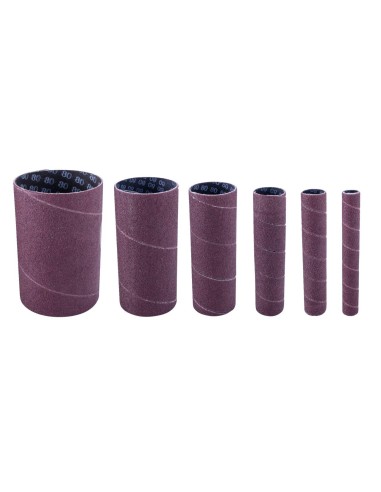 Kit 6 manicotti nastri abrasivi gr 80 per levigatrice a mandrino osm100 e 600
