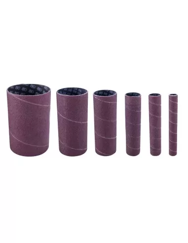 1 - Kit 6 manicotti nastri abrasivi gr 240 per levigatrice a mandrino osm100 e 600