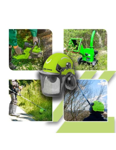 Casco forestale professionale con visiera e cuffie antirumore Zipper zi-fhprofi