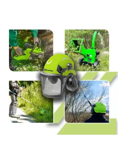 Casco forestale professionale con visiera e cuffie antirumore Zipper zi-fhprofi