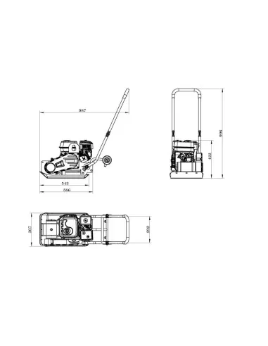 Piastra vibrante a scoppio Zipper zi-rpe60e 4000w 12.1kN