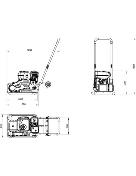 Piastra vibrante Zipper zi-rpe90e 4000w 15.5kN