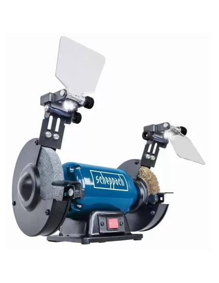 Smerigliatrice da banco mola spazzola da 6" ø150 Scheppach sm150lb luce-led 400w