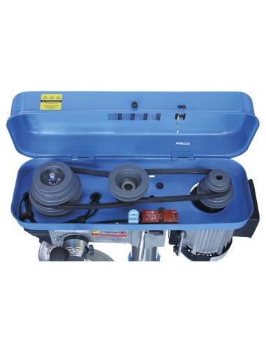 4 - Trapano a colonna trasmissione a cinghia 650w 230v Fervi 0186