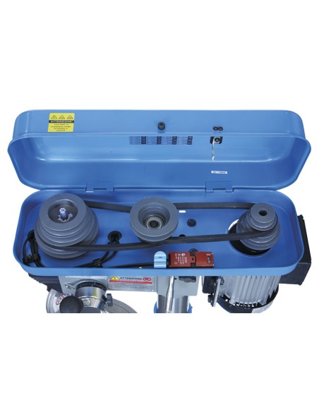 4 - Trapano a colonna trasmissione a cinghia 650w 230v Fervi 0186