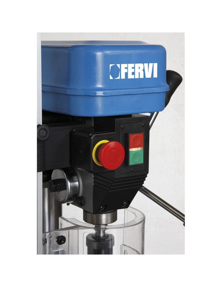 5 - Trapano a colonna trasmissione a cinghia 650w 230v Fervi 0186