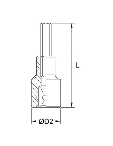 2 - Chiave a bussola con inserto esagonale 6 mm 1/2 Fervi bn413n006a