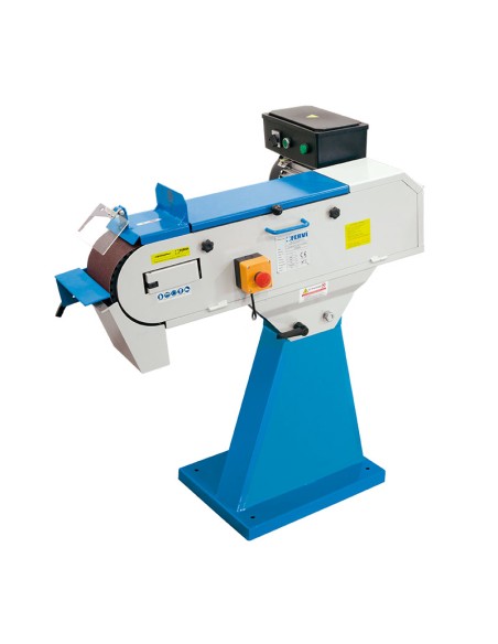 Levigatrice a nastro inclinabile per metalli 2000x150 mm 400v Fervi 0691/400v