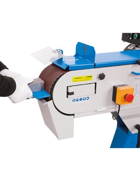 Levigatrice a nastro inclinabile per metalli 2000x150 mm 400v Fervi 0691/400v