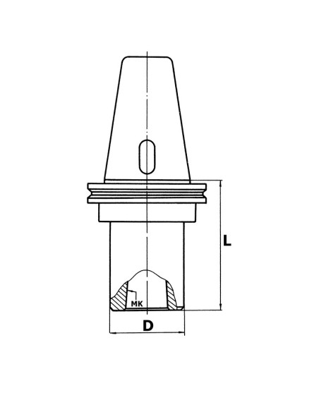2 - Mandrino fresatrice iso 50 porta punte cm4 Fervi 4a50