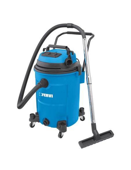 1 - Aspirapolvere aspiraliquidi 60l 2 motori 2800w e accessori Fervi a024/602