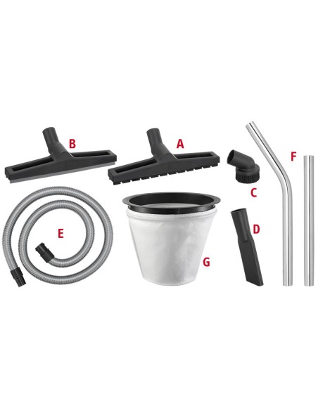 1 - Tubo flessibile di ricambio per aspirapolvere Fervi a040/8037