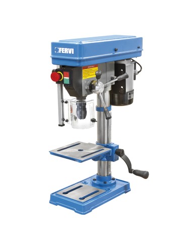 1 - Trapano a colonna da banco con trasmissione a cinghia 375w 230v Fervi 0011