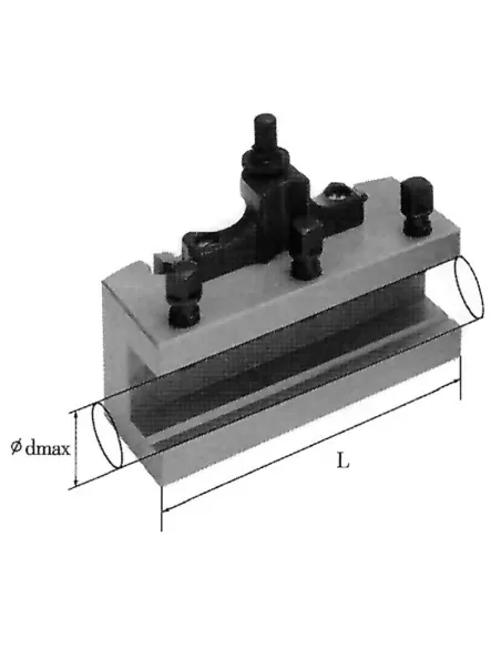 Porta utensili per bussola 30 x 100 mm Fervi t00e/b