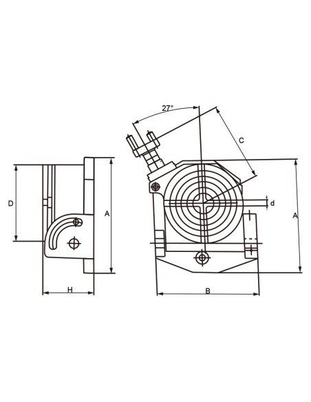 Tavola girevole basculante per fresatrice Fervi t016/100